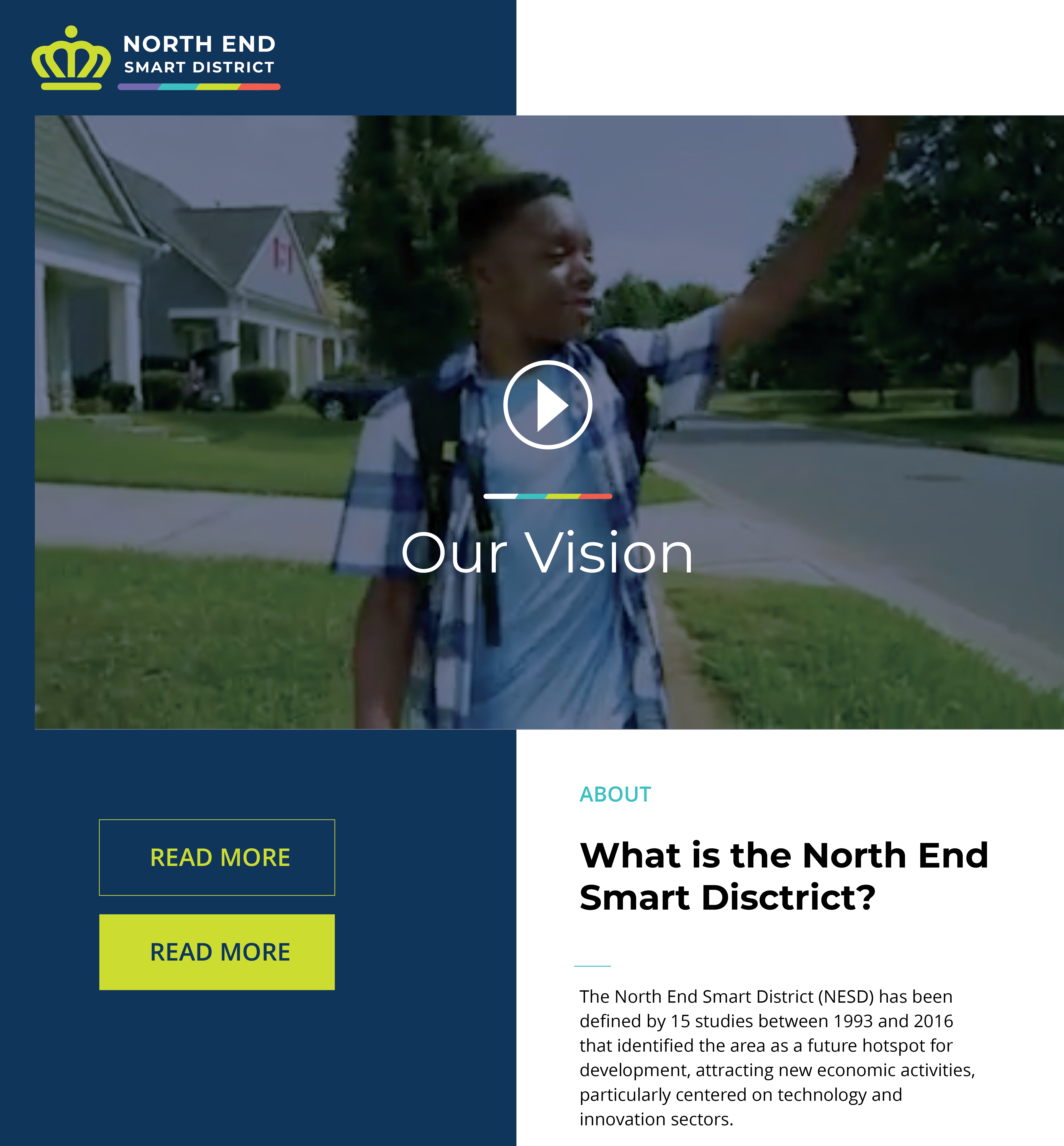 nesd website mockup